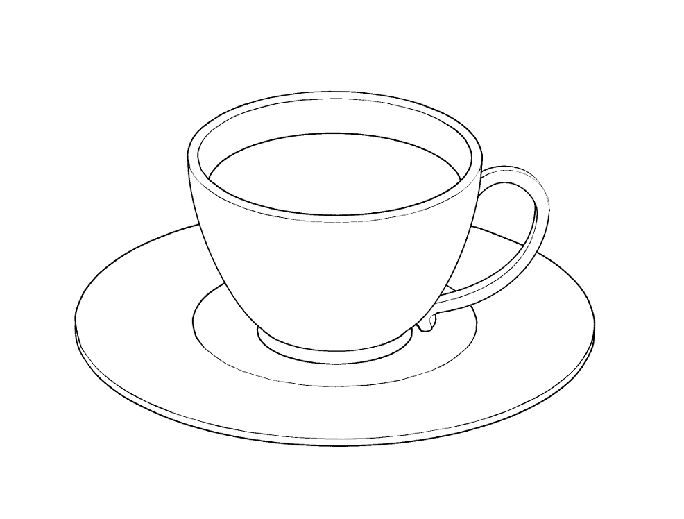 ベクター同心円で描くカップの描き方講座